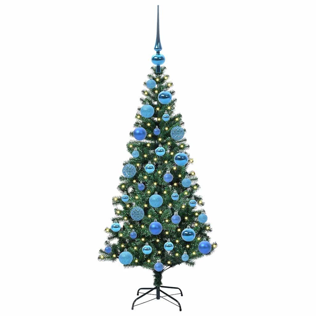 vidaXL Künstlicher vorbeleuchteter Weihnachtsbaum Grün 120 cm