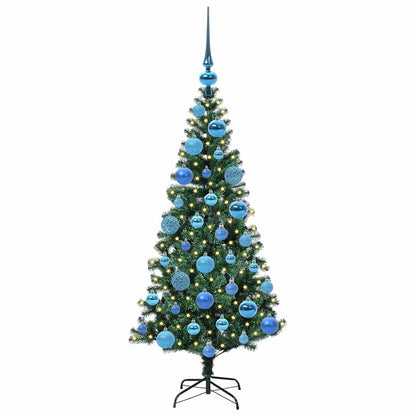 vidaXL Künstlicher vorbeleuchteter Weihnachtsbaum Grün 120 cm