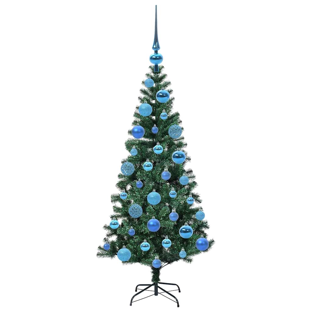 vidaXL Künstlicher vorbeleuchteter Weihnachtsbaum Grün 120 cm