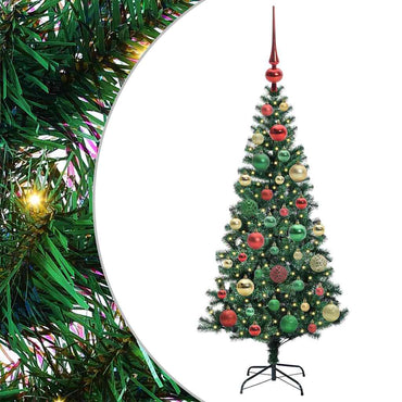 vidaXL Künstlicher vorbeleuchteter Weihnachtsbaum Grün 120 cm