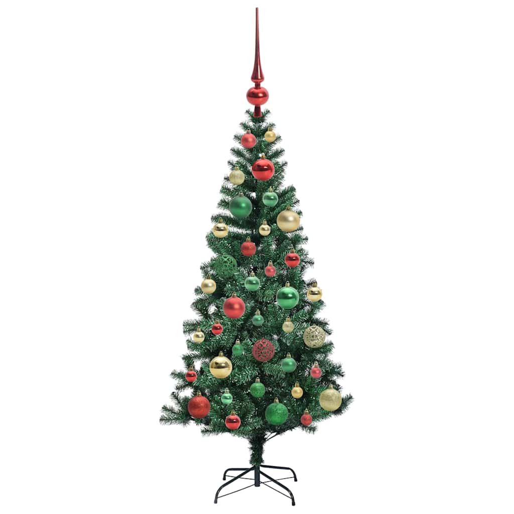 vidaXL Künstlicher vorbeleuchteter Weihnachtsbaum Grün 120 cm