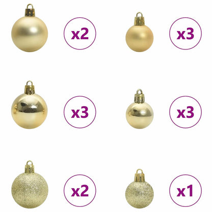 vidaXL Künstlicher vorbeleuchteter Weihnachtsbaum Grün 120 cm