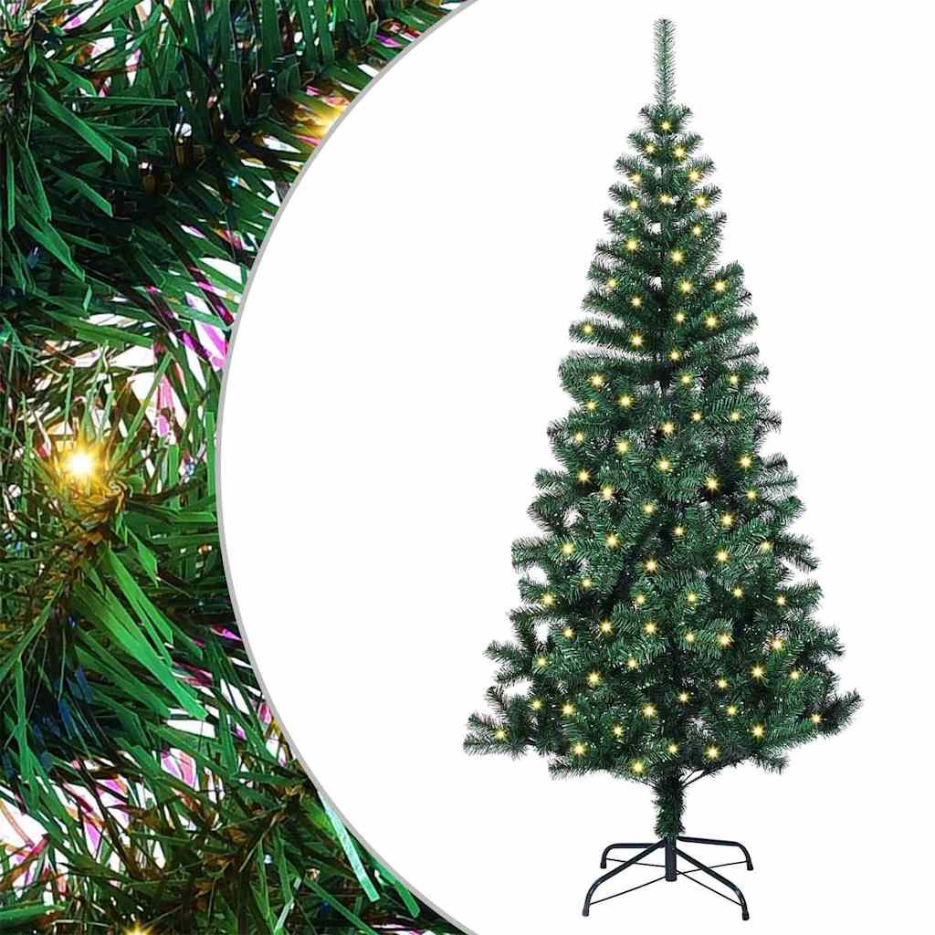 vidaXL Künstlicher vorbeleuchteter Weihnachtsbaum Grün 150 cm