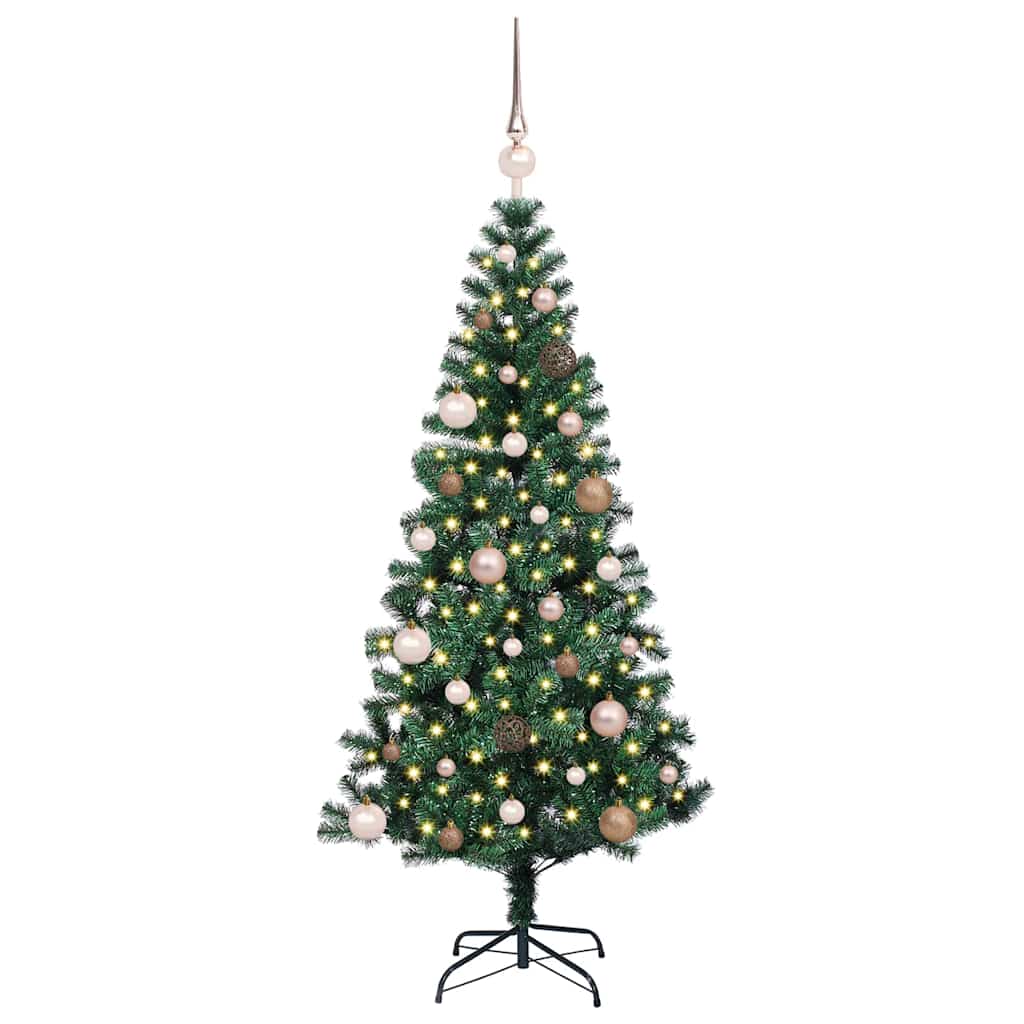 vidaXL Künstlicher vorbeleuchteter Weihnachtsbaum Grün 150 cm