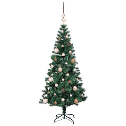 vidaXL Künstlicher vorbeleuchteter Weihnachtsbaum Grün 150 cm