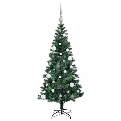 vidaXL Künstlicher vorbeleuchteter Weihnachtsbaum Grün 150 cm