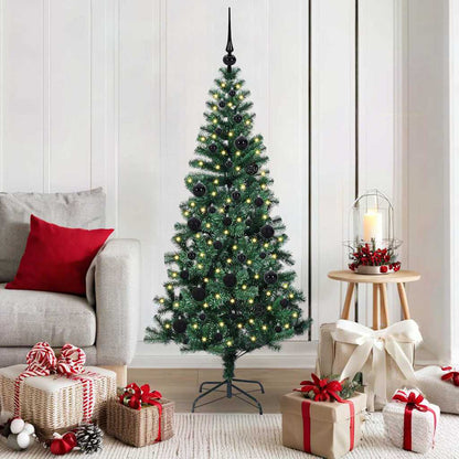 vidaXL Künstlicher vorbeleuchteter Weihnachtsbaum Grün 150 cm