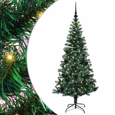 vidaXL Künstlicher vorbeleuchteter Weihnachtsbaum Grün 150 cm