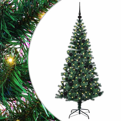 vidaXL Künstlicher vorbeleuchteter Weihnachtsbaum Grün 150 cm
