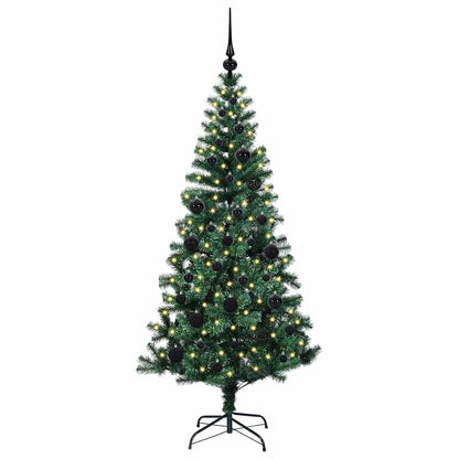 vidaXL Künstlicher vorbeleuchteter Weihnachtsbaum Grün 150 cm