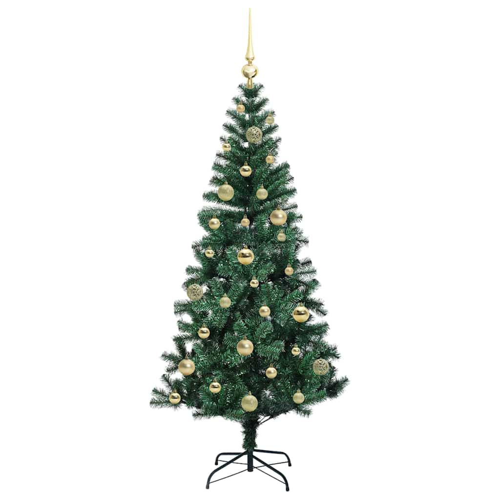 vidaXL Künstlicher vorbeleuchteter Weihnachtsbaum Grün 150 cm