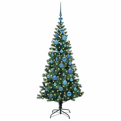 vidaXL Künstlicher vorbeleuchteter Weihnachtsbaum Grün 150 cm