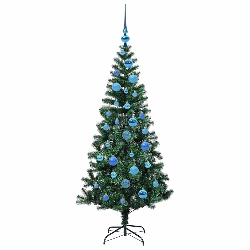 vidaXL Künstlicher vorbeleuchteter Weihnachtsbaum Grün 150 cm