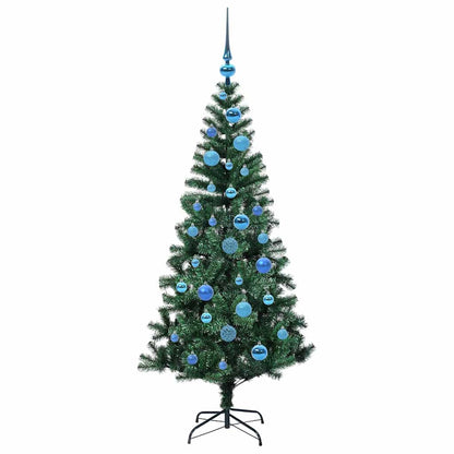 vidaXL Künstlicher vorbeleuchteter Weihnachtsbaum Grün 150 cm