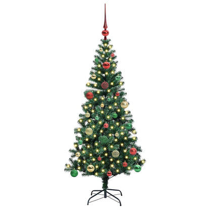 vidaXL Künstlicher vorbeleuchteter Weihnachtsbaum Grün 150 cm