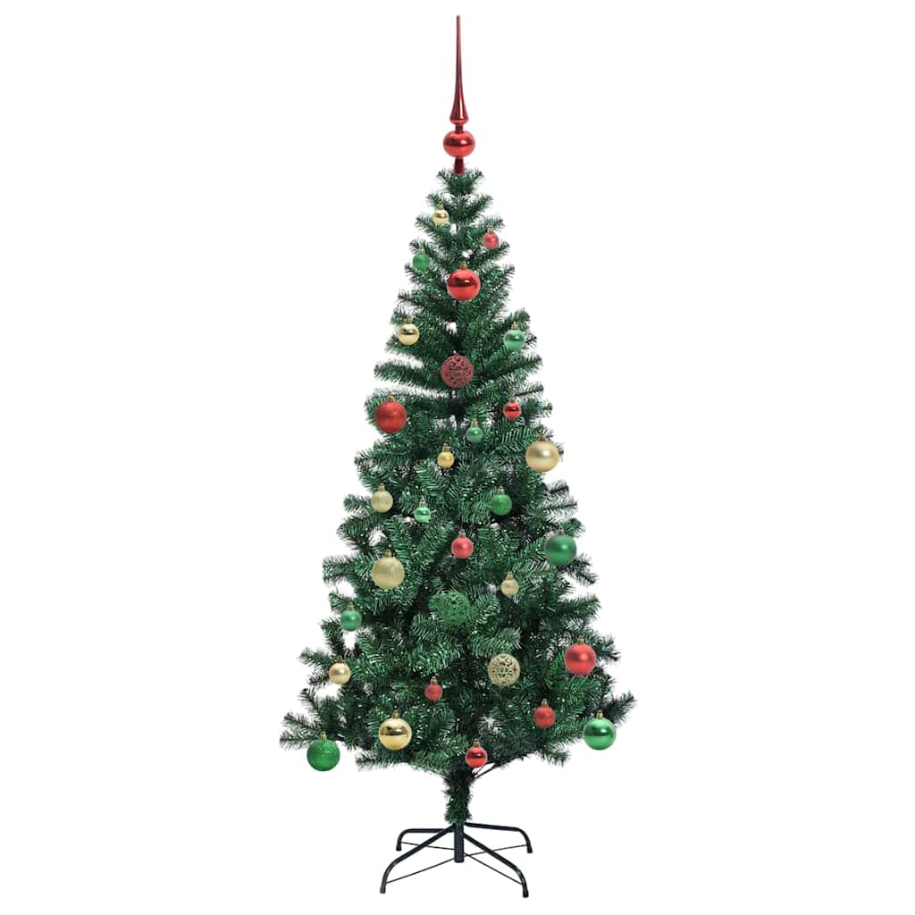 vidaXL Künstlicher vorbeleuchteter Weihnachtsbaum Grün 150 cm