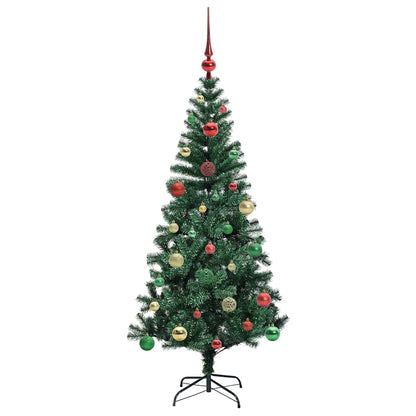 vidaXL Künstlicher vorbeleuchteter Weihnachtsbaum Grün 150 cm