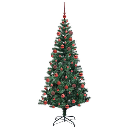 vidaXL Künstlicher vorbeleuchteter Weihnachtsbaum Grün 180 cm