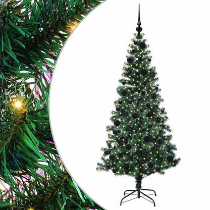 vidaXL Künstlicher vorbeleuchteter Weihnachtsbaum Grün 180 cm