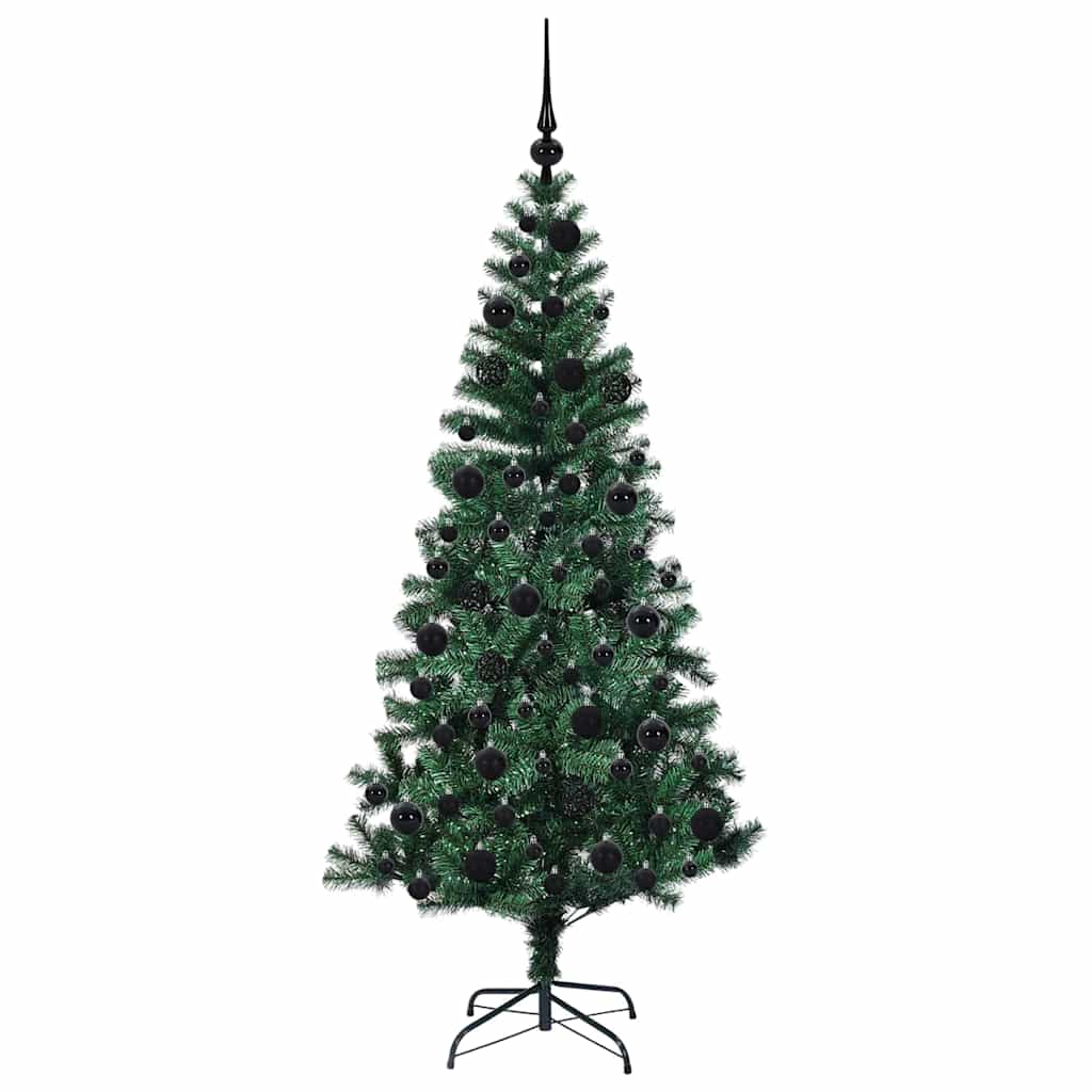 vidaXL Künstlicher vorbeleuchteter Weihnachtsbaum Grün 180 cm