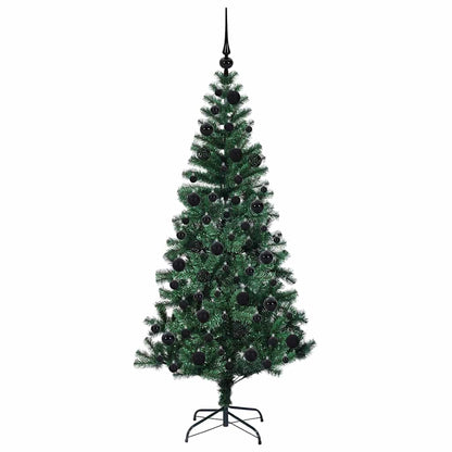 vidaXL Künstlicher vorbeleuchteter Weihnachtsbaum Grün 180 cm