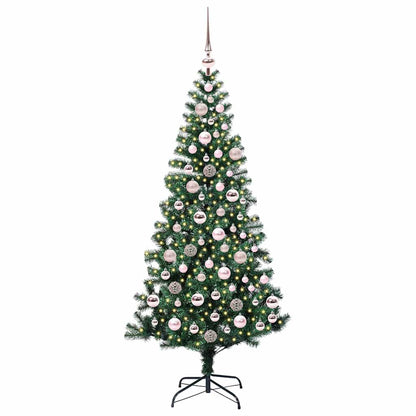 vidaXL Künstlicher vorbeleuchteter Weihnachtsbaum Grün 180 cm