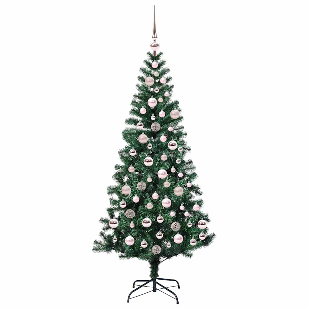 vidaXL Künstlicher vorbeleuchteter Weihnachtsbaum Grün 180 cm