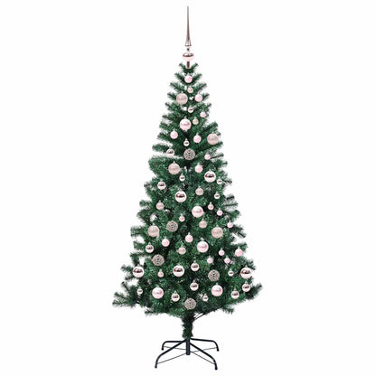 vidaXL Künstlicher vorbeleuchteter Weihnachtsbaum Grün 180 cm