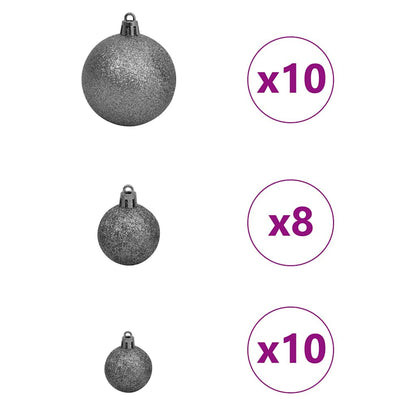 Künstlicher vorbeleuchteter Weihnachtsbaum Grün 210 cm