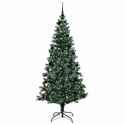 vidaXL Künstlicher vorbeleuchteter Weihnachtsbaum Grün 210 cm