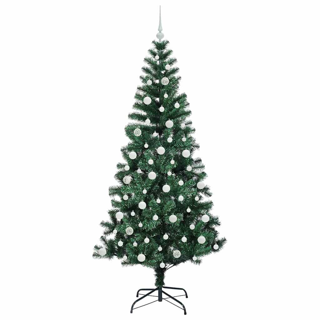 Künstlicher vorbeleuchteter Weihnachtsbaum Grün 210 cm