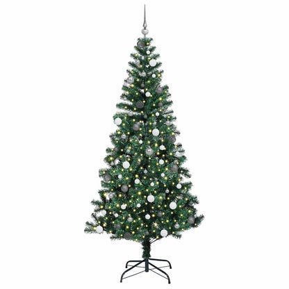 vidaXL Künstlicher vorbeleuchteter Weihnachtsbaum Grün 240 cm