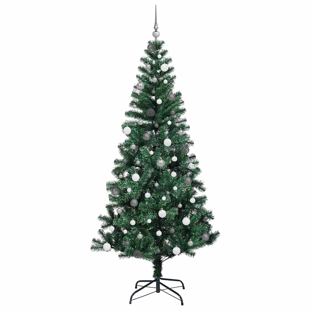 vidaXL Künstlicher vorbeleuchteter Weihnachtsbaum Grün 240 cm