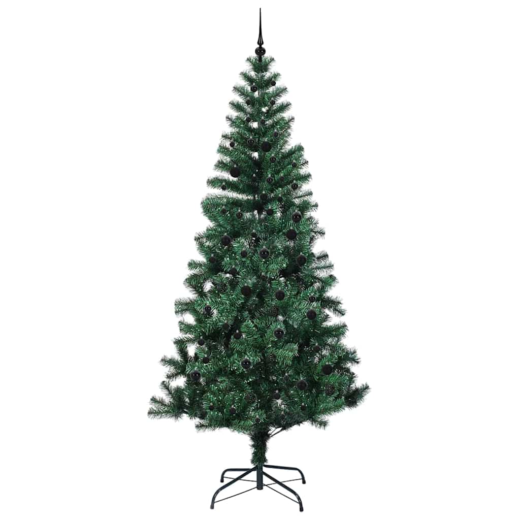 vidaXL Künstlicher vorbeleuchteter Weihnachtsbaum Grün 240 cm