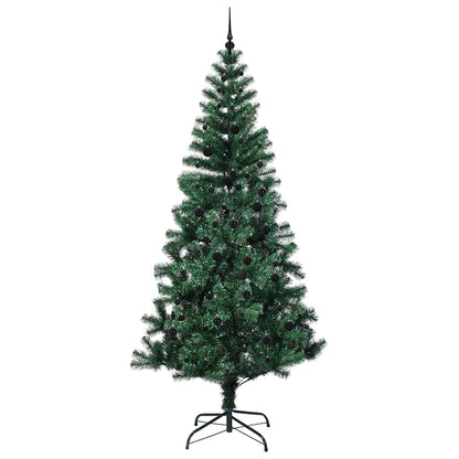 vidaXL Künstlicher vorbeleuchteter Weihnachtsbaum Grün 240 cm