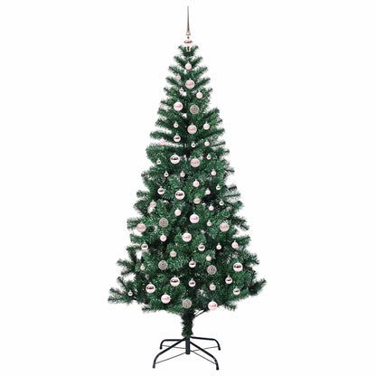 vidaXL Künstlicher vorbeleuchteter Weihnachtsbaum Grün 240 cm