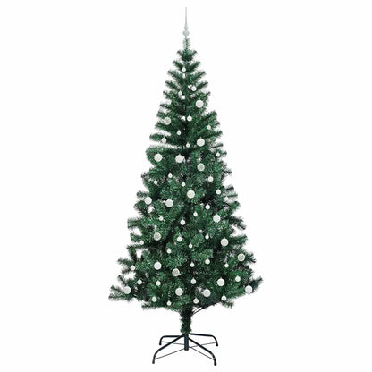 vidaXL Künstlicher vorbeleuchteter Weihnachtsbaum Grün 240 cm