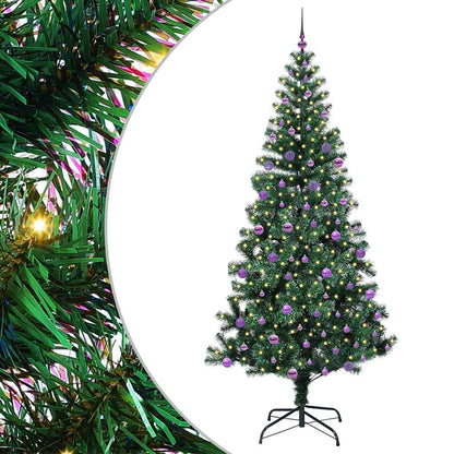 vidaXL Künstlicher vorbeleuchteter Weihnachtsbaum Grün 240 cm