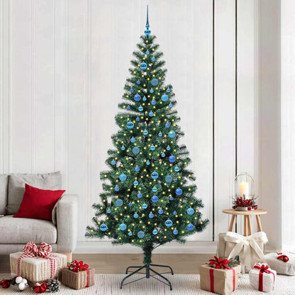 vidaXL Künstlicher vorbeleuchteter Weihnachtsbaum Grün 240 cm