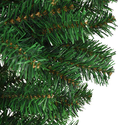 vidaXL Umgedrehter Kunst Weihnachtsbaum mit Kugelset Grün 180 cm PVC