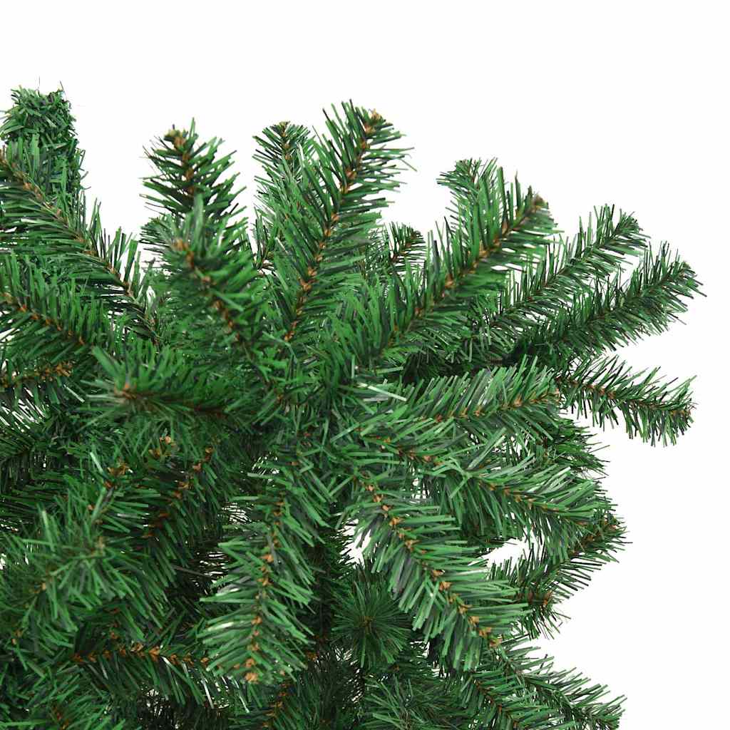 vidaXL Umgedrehter Kunst Weihnachtsbaum mit Kugelset Grün 180 cm PVC