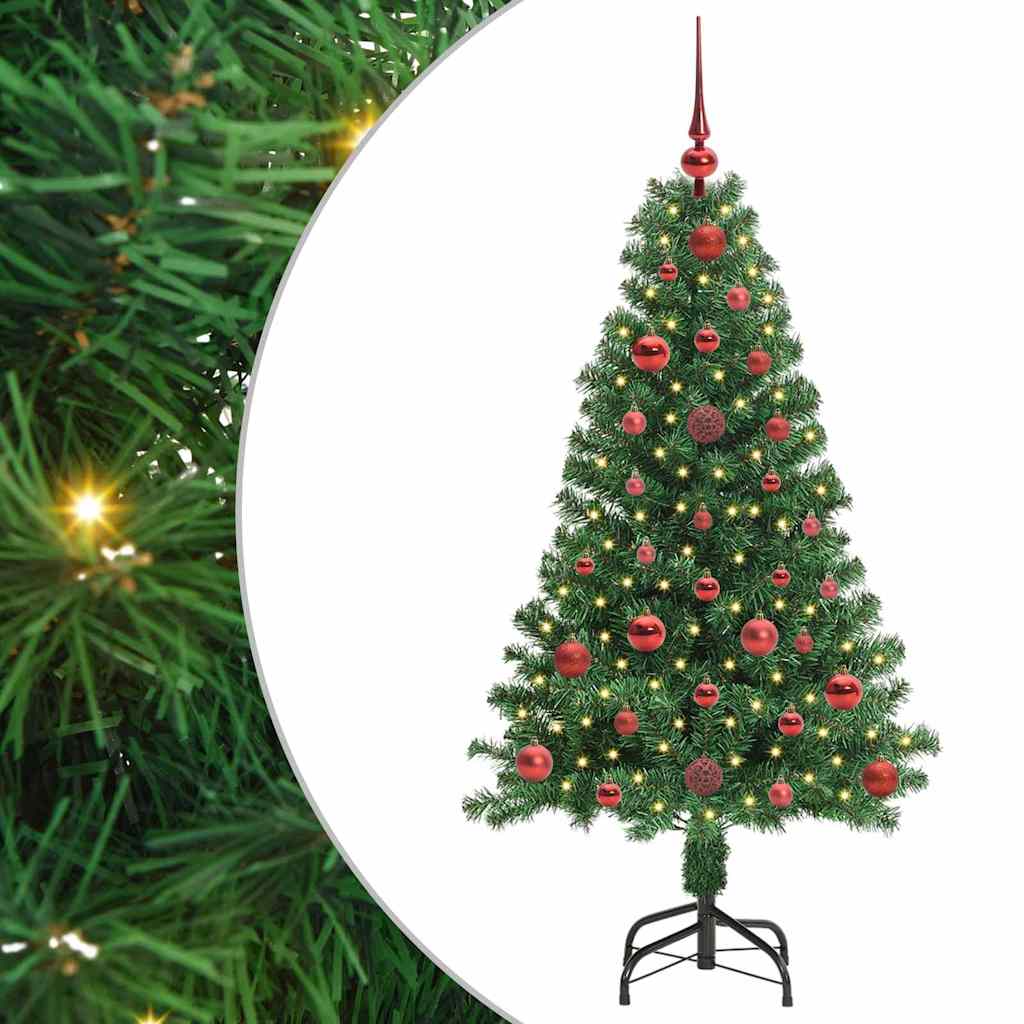 vidaXL Künstlicher Weihnachtsbaum mit 150 LEDs mit Ständer Grün 120 cm