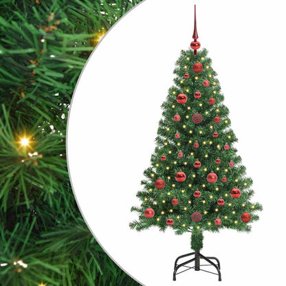 vidaXL Künstlicher Weihnachtsbaum mit 150 LEDs mit Ständer Grün 120 cm