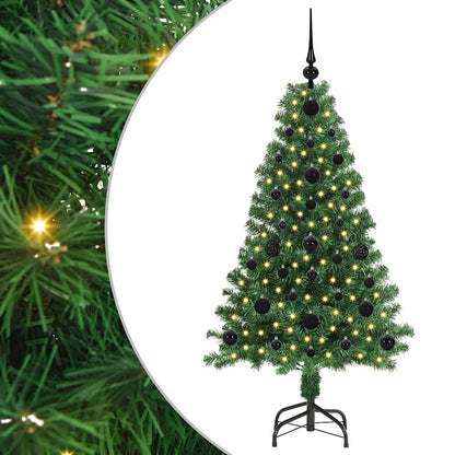 vidaXL Künstlicher Weihnachtsbaum mit 150 LEDs mit Ständer Grün 120 cm