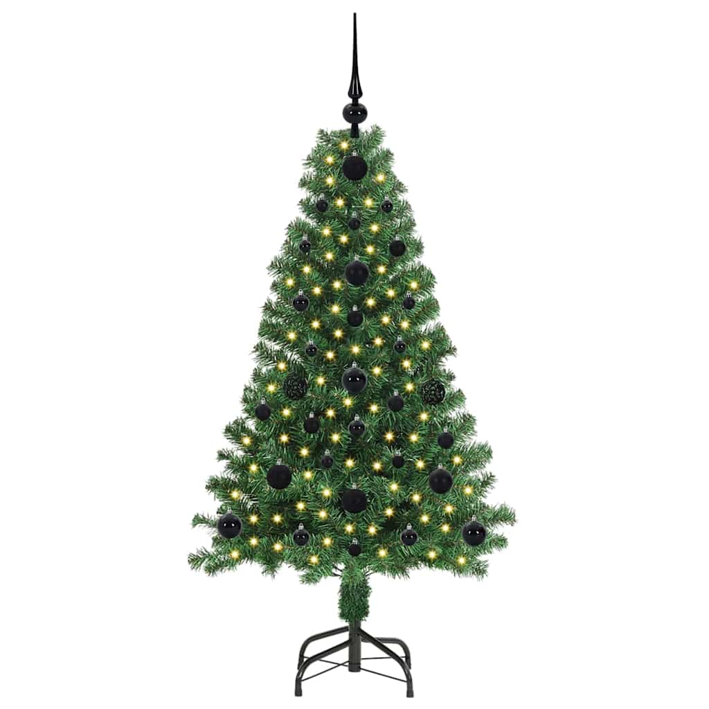vidaXL Künstlicher Weihnachtsbaum mit 150 LEDs mit Ständer Grün 120 cm