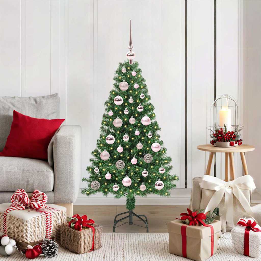 vidaXL Künstlicher Weihnachtsbaum mit 150 LEDs mit Ständer Grün 120 cm
