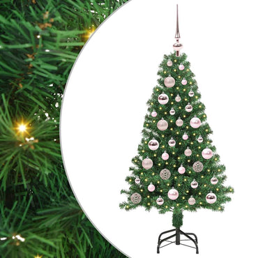 vidaXL Künstlicher Weihnachtsbaum mit 150 LEDs mit Ständer Grün 120 cm