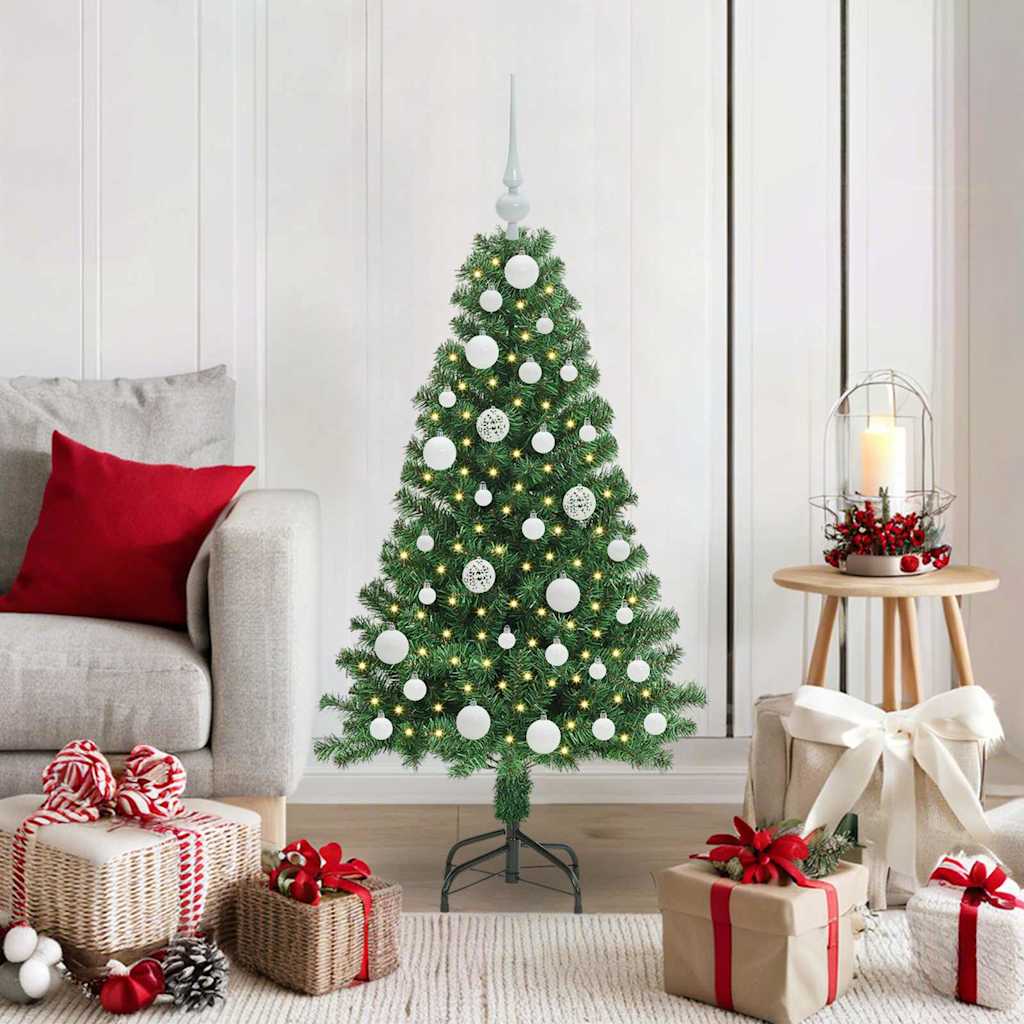 vidaXL Künstlicher Weihnachtsbaum mit 150 LEDs mit Ständer Grün 120 cm