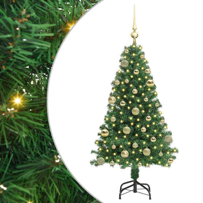vidaXL Künstlicher Weihnachtsbaum mit 150 LEDs mit Ständer Grün 120 cm