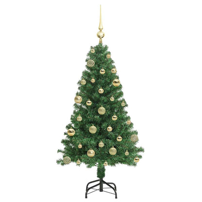 vidaXL Künstlicher Weihnachtsbaum mit 150 LEDs mit Ständer Grün 120 cm